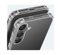 Akashi Cover per Samsung Galaxy S24 silicone antishock angoli rinforzati, Trasparente