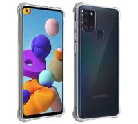 Akashi, Cover per Galaxy A21s Silicone Bumper Resistente, Trasparente