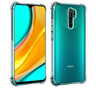 Akashi, Cover per Xiaomi Redmi 9 Silicone Bumper Resistente, Trasparente