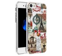 Akashi, Crystal Clear Custodia per iPhone 7 e iPhone 8 - Paris Show, Trasparente