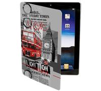 Akashi, iPad Air 1 e 2 Custodia Folio - Modello Love my City, Rosso