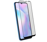 Akashi, Pellicola smussata per Redmi 9A/9C/9AT in vetro, Nero