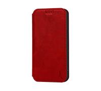 AKASHI Protettiva ALTFCUIRIP12RED Custodia a libro per Apple iPhone 12 Mini, Rosso