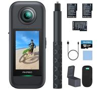AKASO 360 Creator Combo - Action Camera a 360° con video 5,7K a 360°, foto da 72 MP, stabilizzazione SuperSmooth, blocco orizzonte, tracciamento AI, bastone selfie invisibile, touchscreen, scheda