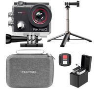 AKASO Action Cam 4K30FPS 20MP con treppiede da 60 cm e custodia WiFi 40 m fotocamera subacquea impermeabile ultra HD touch screen regolabile grandangolo EIS Actioncam con telecomando 2,4 G