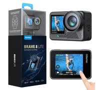 AKASO Brave 8 Lite Action Cam 4K60FPS 20MP WiFi Fotocamera Subacquea con Doppio Schermo, Stabilizzazione SuperSmooth, Grandangolo 150°, Impermeabile fino a 60M, Zoom 4X, Slo-mo 8X, 2x1550mAh Batterie
