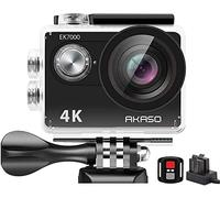 AKASO EK7000 4K30FPS Action Camera - Fotocamera subacquea Ultra HD da 20 MP, grandangolare da 170 gradi, fotocamera impermeabile 98FT con kit di accessori, colore nero