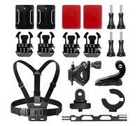 AKASO Kit Accessori da Sci per Action Cam Compatibile con EK7000/EK7000 Pro/Brave 4/Brave 4 Pro/Brave7 LE/Brave 7/Brave 8/V50X/V50 Pro/V50 Elite/GoPro/DJI/Apexcam e Action Cam di Altri Marchi