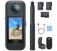 AKASO Set Action Cam Creator a 360° - 5,7 K 72 MP 360 gradi Dual 1/2" 48 MP sensori, touchscreen da 2,29", bastone per selfie invisibile, blocco horizon a 360° e tracciamento AI