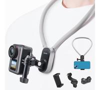 AKASO Supporto da Collo Magnetico per Action Cam, Accessorio Sportivo Ergonomico in Silicone, Girevole a 90° e Multi-Angolo, Compatibile con GoPro, DJI, Insta360