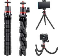 AKASO Treppiede Flessibile per Action Camera, Mini Cavalletto Portatile con Clip Universale, Rotazione a 360°, Supporto da Tavolo Multifunzionale Compatibile con GoPro, DJI, Insta360, AKASO