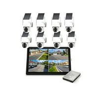 AKAVIG 8CH 4MP Sistema di Telecamera di Sicurezza WiFi Wireless Energia Solare con Disco Rigido 2T, Kit di Telecamere di Sorveglianza per la Casa con Audio Bidirezionale, Rilevamento del Movimento