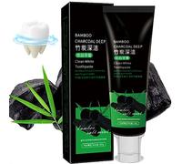 Akayoo Bamboo Charcoal Deep Toothpaste, Bamboo Charcoal Deep Clean White Toothpaste, Activated Charcoal Deep Clean Toothpaste To Remove Tooth Stains Fresh Breath Teeth Care