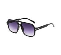 AKCHDZAW Occhiali da Sole da Uomo Pilota retrò A Doppio Raggio Occhiali da Sole Versatili con Protezione Solare A Forma di personalità di Tendenza della Moda-B