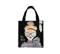 AKCHDZAW Zaino Tote Shopping Bag Riutilizzabile Impermeabile Borsa A Tracolla London Style Borsa Donna Shopper Borsa (Q)