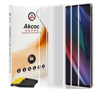 Akcoo Vetro Temperato per OPPO Find X3 Neo,Pellicola Prottetiva [3 Pezzi],Riparazione di Graffi,Tocco Sensibile,Protezione Completa da Bordo a Bordo,Impronte Digitali ID Compatibile