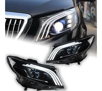 AKD Car Styling Testa Della Lampada per Benz Vito Fari 2015-2020 V-Class V250 Faro A LED Proiettore A LED Lente DRL Accessori Auto For Vito
