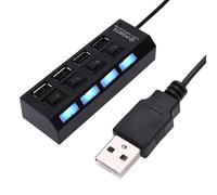 AKDDNZX Adattatore di alimentazione USB 2.0 4/7 porte Hub USB universale Splitter Hub USB2.0 Multiplo Expander Switch Docking Station(4 Ports)