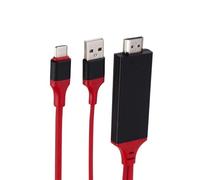 AKDDNZX Cavo adattatore compatibile con HDMI da tipo C a 1080P 4K, convertitore da USB 3.1 C a HD, conversione della linea dello schermo