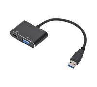 AKDDNZX Cavo convertitore audio video USB3.0 1080P compatibile con HDMI+VGA for monitor HDTV proiettore computer portatile display a doppio schermo