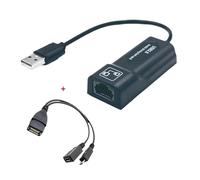 AKDDNZX Cavo OTG da scheda di rete Gigabit USB a RJ45 100 Mbps USB 2.0 con cavo micro dati compatibile con indicatore LED(Plug Micro USB Cable)