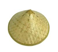 AKDJGFP Cappello di Paglia Cappello da pescatore in paglia, cappello conico in bambù intrecciato, cappello da pescatore in rattan di bambù, cappello parasole a cono intrecciato fatto a mano