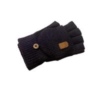 AKDJGFP Guanti Invernali Uomo Two Pairs Of Men's Warm Full-Finger Gloves Winter Touch Screen Padded Gloves Women'S Thickened Knit Riding Driving Gloves(Deep blue)