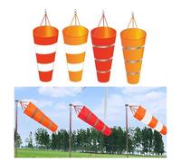 AKDJGFP Manica A Vento Manica a Vento da 60/80/100 cm Misurazione della direzione del Vento all'aperto Cintura Riflettente Banderuola antistrappo for l'aeroporto Aviazione Garden Farm(Red-White-L)