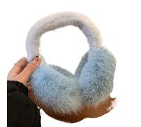AKDJGFP Paraorecchie Donna Solid Color Soft Plush Ear Warmer Winter Warm Earmuffs Fashion Ear Cover Outdoor Cold Protection Ear-Muffs Folding Earflap(Blue)
