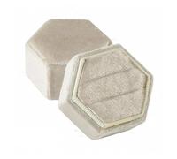 AKDJGFP Scatola Per Fedi Nuziali 1 pz-scatola for anello in flanella esagonale con esposizione di gioielli a pois colorati for la confessione di matrimonio