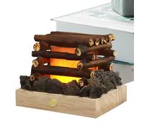 AKE - Luce notturna regolabile, falò, regolabile, luce notturna per falò da campeggio, con finta braciere elettrico a LED con fiamme sicure a LED, per interni ed esterni, Natale