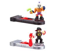 Akedo 14266 Ultimate Arcade Warriors Versus Pack EPIC CHUX VS SLASHSHOT Mini Battling Action Figures Ready, Fight, Split Strike