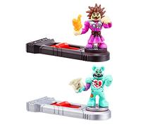 Akedo 14267 Ultimate Arcade Warriors Versus Pack EPIC SHREDDY VS MADAME FURBALL Mini Battling Action Figures Ready, Fight, Split Strike