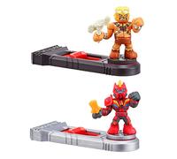 Akedo 14271 Ultimate Arcade Warriors Versus Pack EPIC POWERCORN VS KRAGNOX Mini Battling Action Figures Ready, Fight, Split Strike