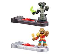 Akedo 14272 Ultimate Arcade Warriors Versus Pack EPIC GOKONG VS STEELFANG Mini Battling Action Figures Ready, Fight, Split Strike