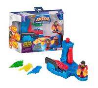 Akedo Legends of Powerstorm Mega Strike Controller con Azione Elemental Punch con Esclusiva Action Figure Turbo Chux con 4 Accessori, Multicolore, 14224