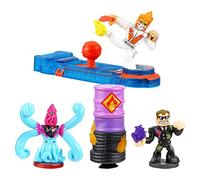 Akedo Legends of Powerstorm - Starter Pack ufficiale con Kick Attack leggendario, 3 mini guerrieri da combattimento con pezzo di allenamento e controller joystick esclusivo