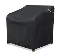 AKEfit Coprisedia da giardino per mobili da esterno, impermeabili, resistenti, in tessuto Oxford, protezione per tutte le stagioni, per sedie da giardino fino a 81 x 91 x 91 cm, colore nero