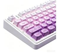 AKepopery 134Keys - Copritasti in PBT, con profilo MOA, per interruttori Cherry Gateron MX, tasti meccanici, colore: viola farfalla