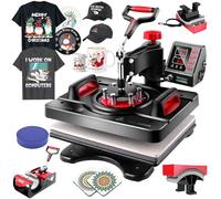 AKEYDIY 5491_5_EU - Pressa per trasferimento mulitifunzionale, nero e rosso, 38 x 30 cm