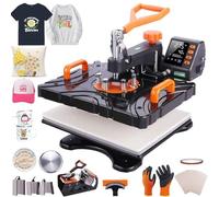 AKEYDIY AKE-5462 - Pressa a trasferimento 8 in 1, 30 x 38 cm, colore: Nero