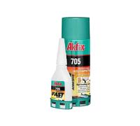 Akfix 705 colla professionale extra forte con attivatore spray da 200 ml per