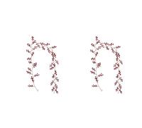 Akfldms 2X Ghirlanda di Bacche Rosse di Natale, Ghirlanda di Bacche Artificiali di Bacche Rosse di Borgogna Artificiale per La Decorazione di Interni Ed Esterni