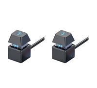 Akfldms 2X Interruttore Computer Scheda Madre PC Avvio Esterno Luce LED Accensione/Spegnimento Pulsante Quadrato Prolunga 2M Nero