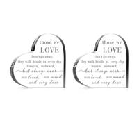 Akfldms 2X Regali di Condoglianze Regali Commemorativi per Lutto Cuore Acrilico Regali di Cordoglio nel Ricordo per La Perdita 'Amato Padre Madre