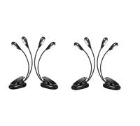 Akfldms 4 Pezzi di Clip per Leggio Su Luci Un LED per Libri Luci di Lettura Un Doppio Braccio per Libri Un Letto Clip Regolabile Un 360 Gradi