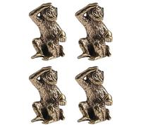 Akfldms 4X Mini Statua di Scimmia nel Statua di Scimmia Accessori per Il Paesaggio, Tavolo da tè, Scrivania nel Antico Piccolo War