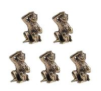 Akfldms 5X Mini Statua di Scimmia nel Statua di Scimmia Accessori per Il Paesaggio, Tavolo da tè, Scrivania nel Antico Piccolo War