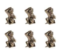 Akfldms 6X Mini Statua di Scimmia nel Statua di Scimmia Accessori per Il Paesaggio, Tavolo da tè, Scrivania nel Antico Piccolo War
