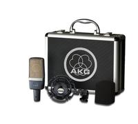 AKG C214 SET 2 MICROFONI STUDIO E LIVE A CONDENSATORE LARGO DIAFRAMMA VOCE E STRUMENTI + SOSPENSIONE A RAGNO + CUSTODIA IN METALLO + ADATTATORE E SUPPORTI